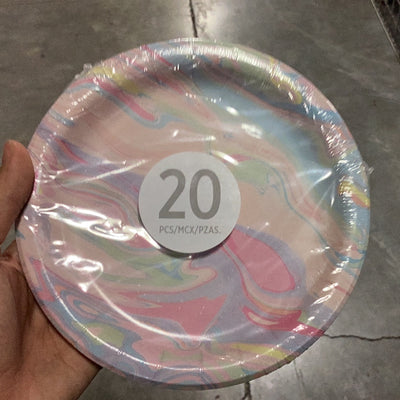 PLATE 6.75" PASTEL MARBLE MC