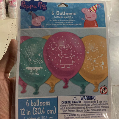 PEPPA PIG CONFETTI PARTY LATEX BALLOONS