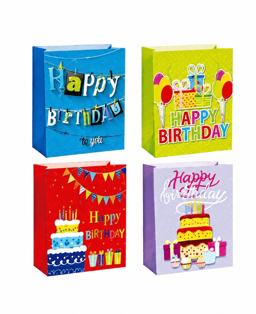 Happy Birthday Large Gift Bags (Varios Diseños)