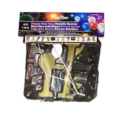 Banner Metálico "Happy New Year" 6ft Articulado