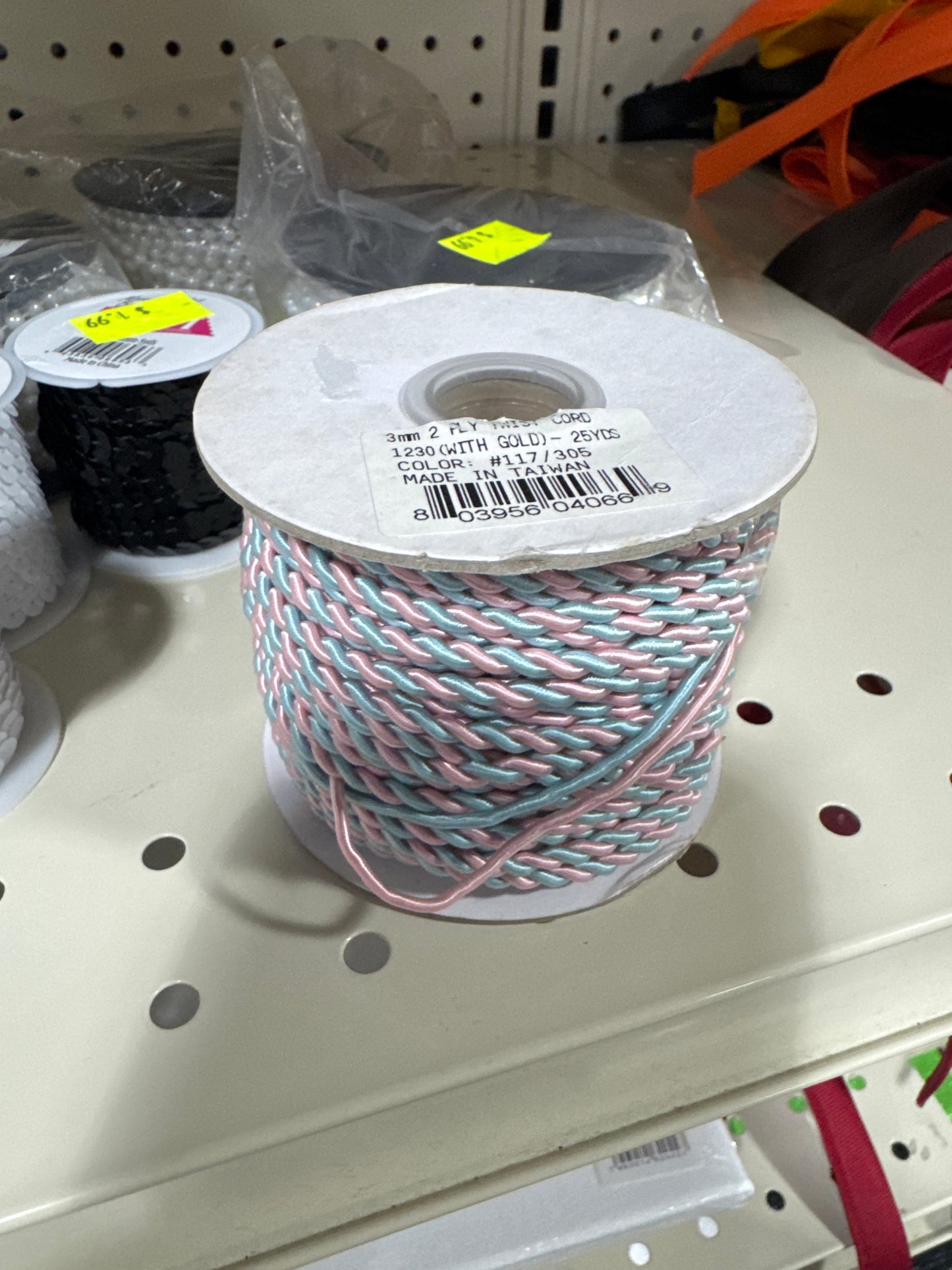 3mm 2 PLY Twist Cord (25 yds)