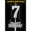 Happy Birthday Candle with Numbers Silver and Gold