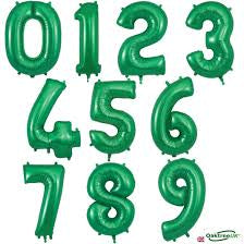 Number Foil Balloon 34” Green Oaktree