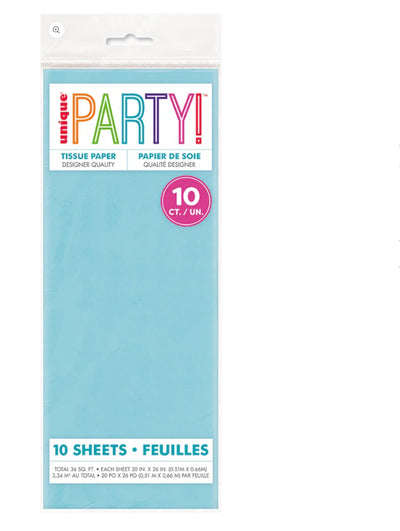 Tissue Paper 10ct Light Blue