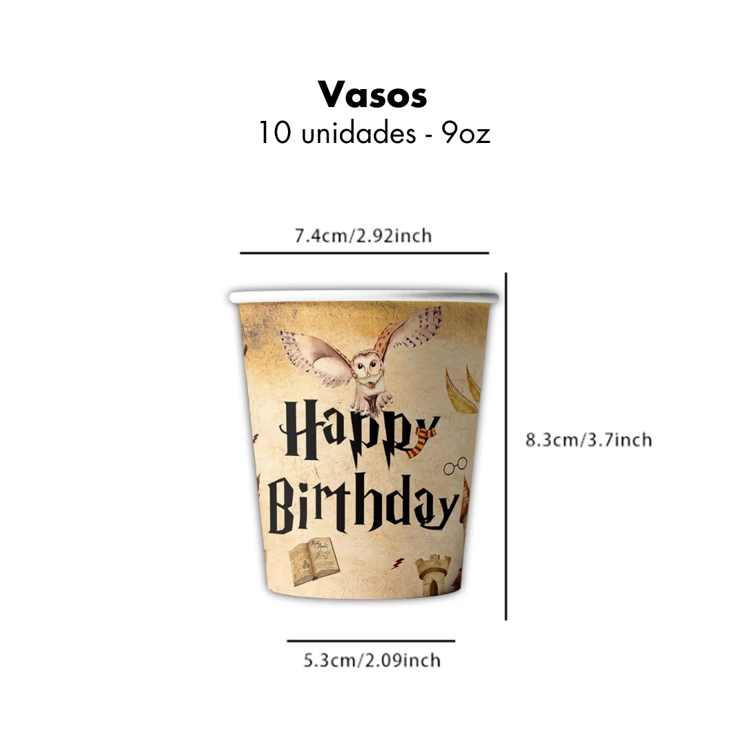 Vasos Harry Potter 9oz (x10u)