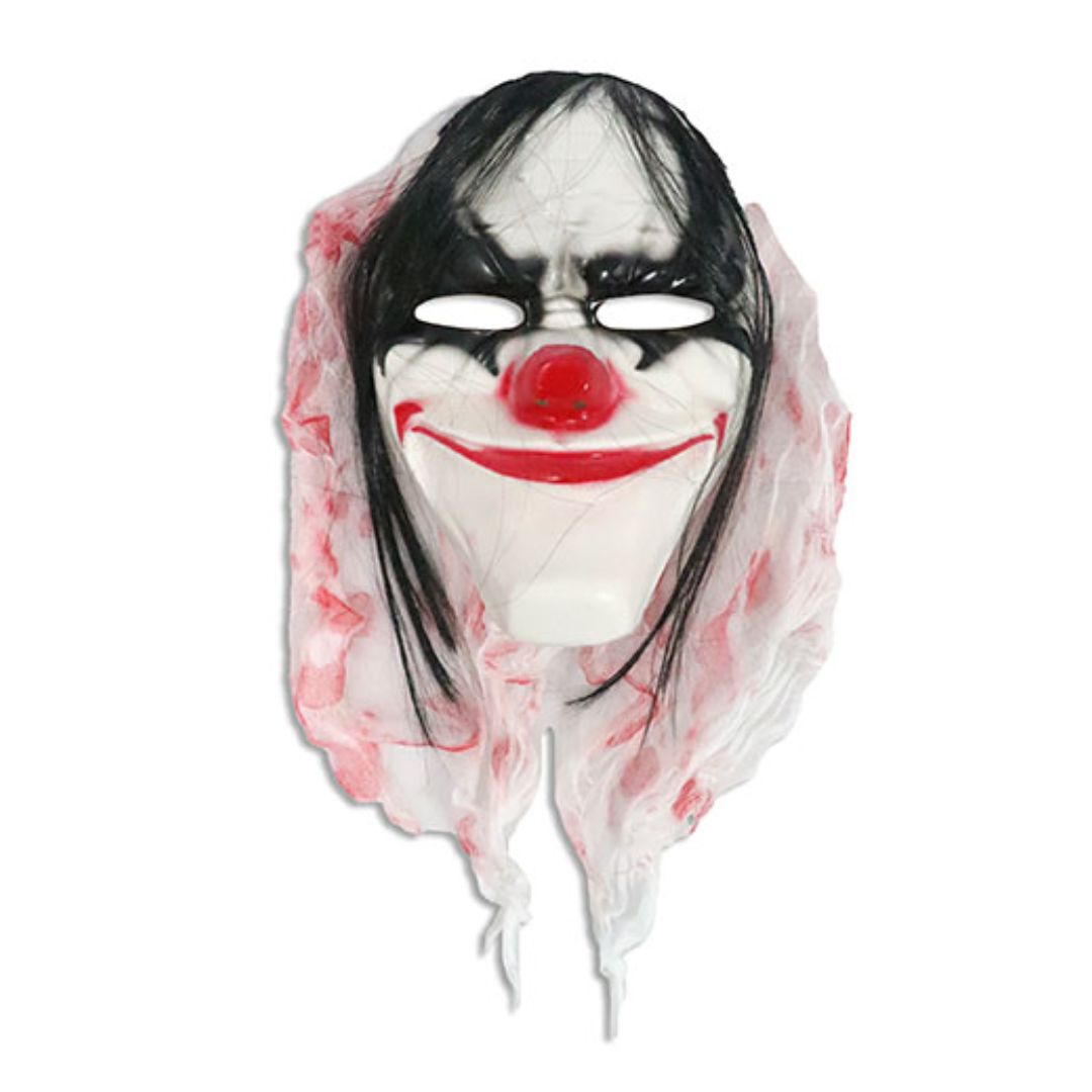 Máscara Clown Creepy con Velo (x1u)