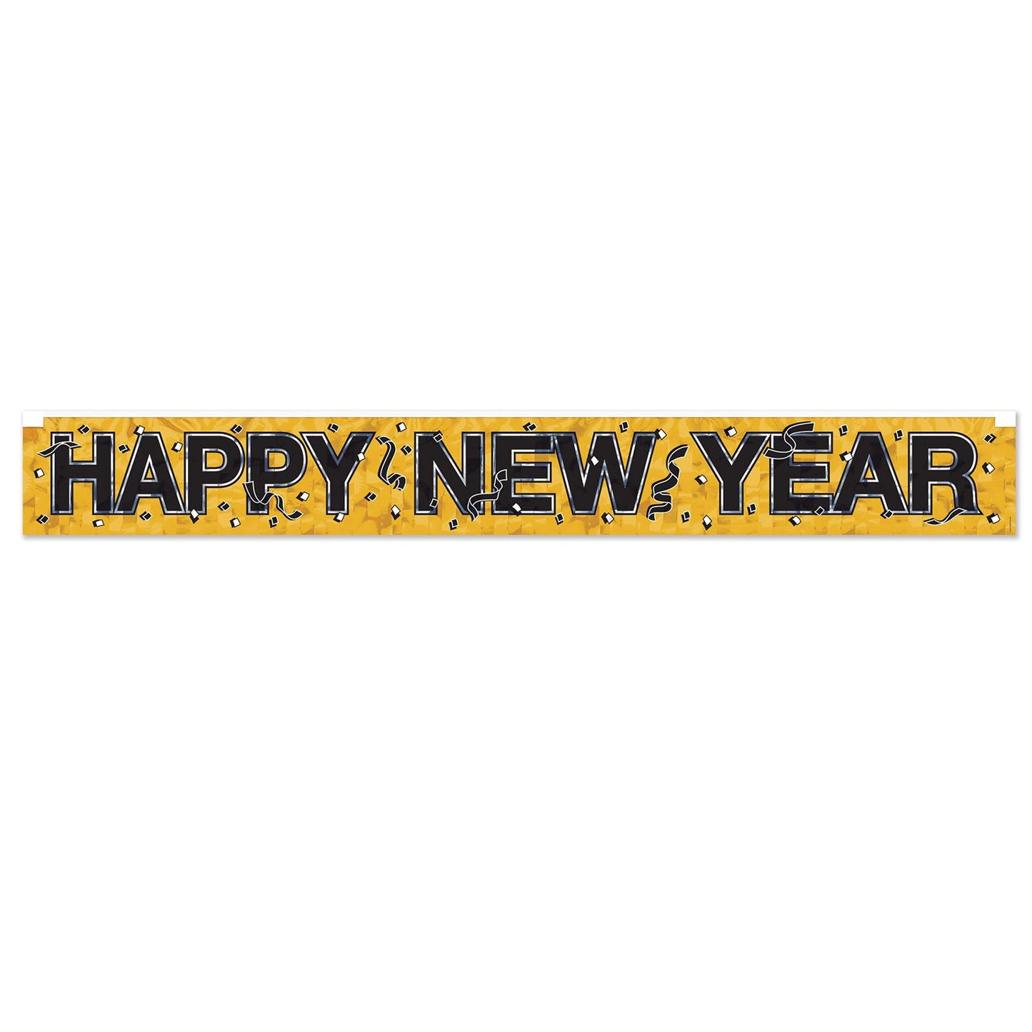 Metallic Happy New Year Fringe Banner - Gold