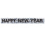 Metallic Happy New Year Fringe Banner - Silver
