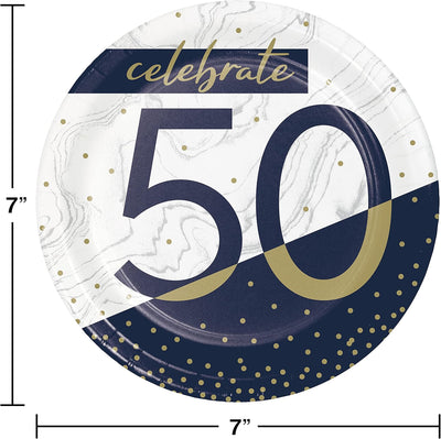 Platos 50 Navy and Gold 7" (x8u)