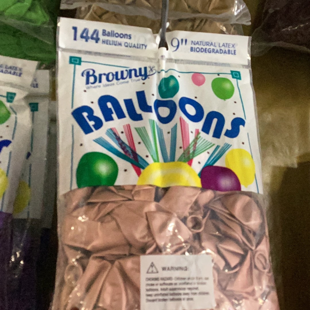 Globos 9" 144pcs Chrome Rose Gold