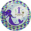 Sirena Mermaid Plates 7” 1st Birthday (x8u)