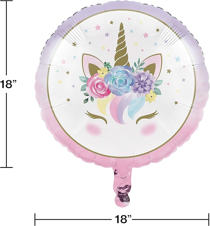 Globo de Mylar de Unicornio Baby Shower, 18 pulgadas