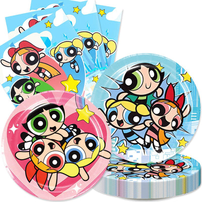 Powerpuff Plato y Servilleta (x1u)