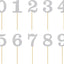 Glittered Stick Numbers Silver (x4u)