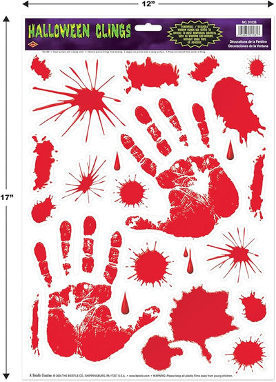 Bloody Handprint Clings (x23u)