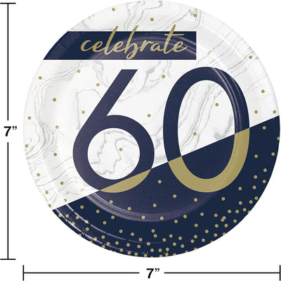 Platos 60 Navy and Gold 7" (x8u)