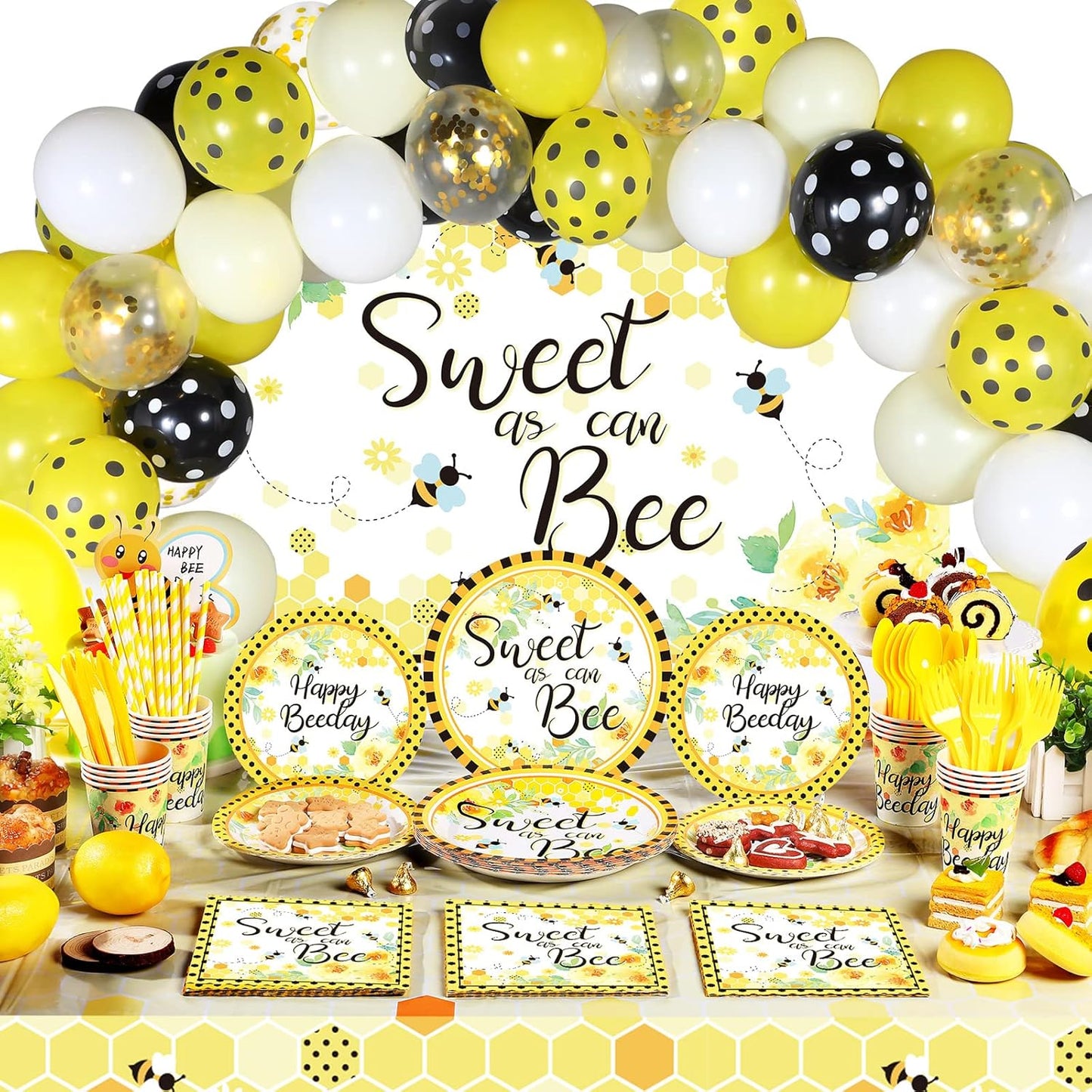 Abeja "Sweet as can Bee" Platos 7" (x10u)