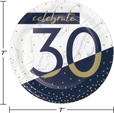 Platos 30 Navy and Gold 7" (x8u)