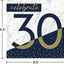 Beverage Napkins 30 Navy and Gold (x16u)