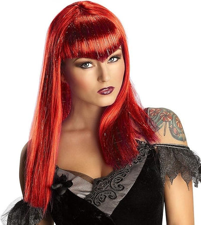 Glitter Vamp Wig-Red