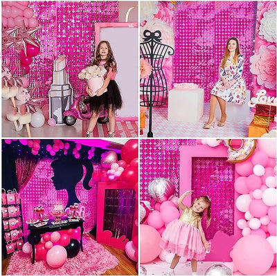 Pink Disco Foil Curtain X Unidad