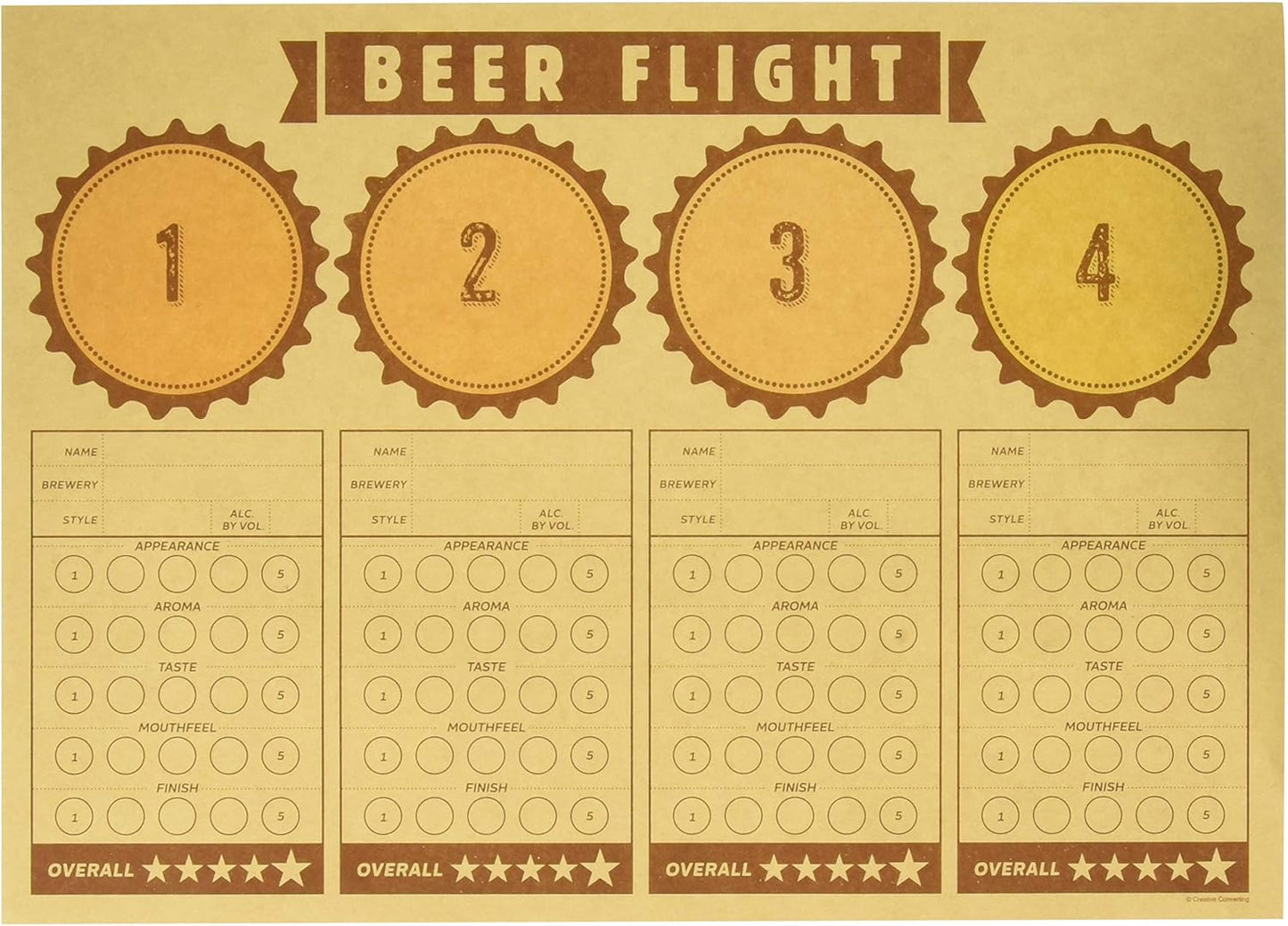Beers & Cheers Placemats 10x14in (x1u)