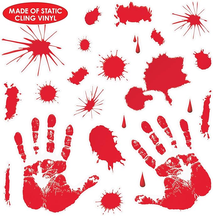 Bloody Handprint Clings (x23u)