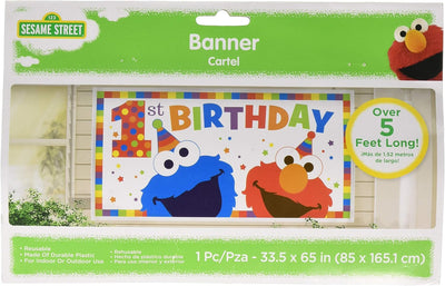 Elmo One "1st Birthday" Banner 5ft (x1u)