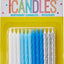 Blue, White & Gold Spiral Candles (x24u)