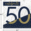 Beverage Napkins 50 Navy and Gold (x16u)
