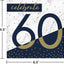 Beverage Napkins 60 Navy and Gold (x16u)