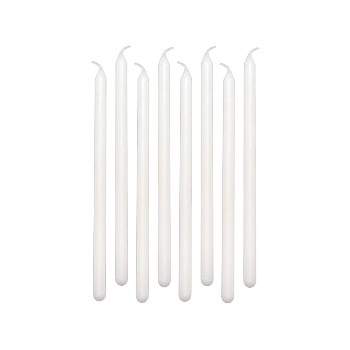 White Mini Taper Candles (x12u)