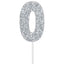 Cake Topper Número Plateados 6ct