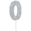 Cake Topper Número Plateados 6ct
