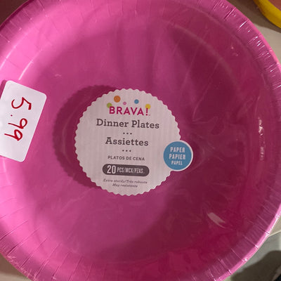 Plates 10” Paper Hot Magenta