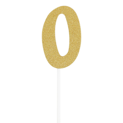 Glittered Stick Numbers Gold (x4u)