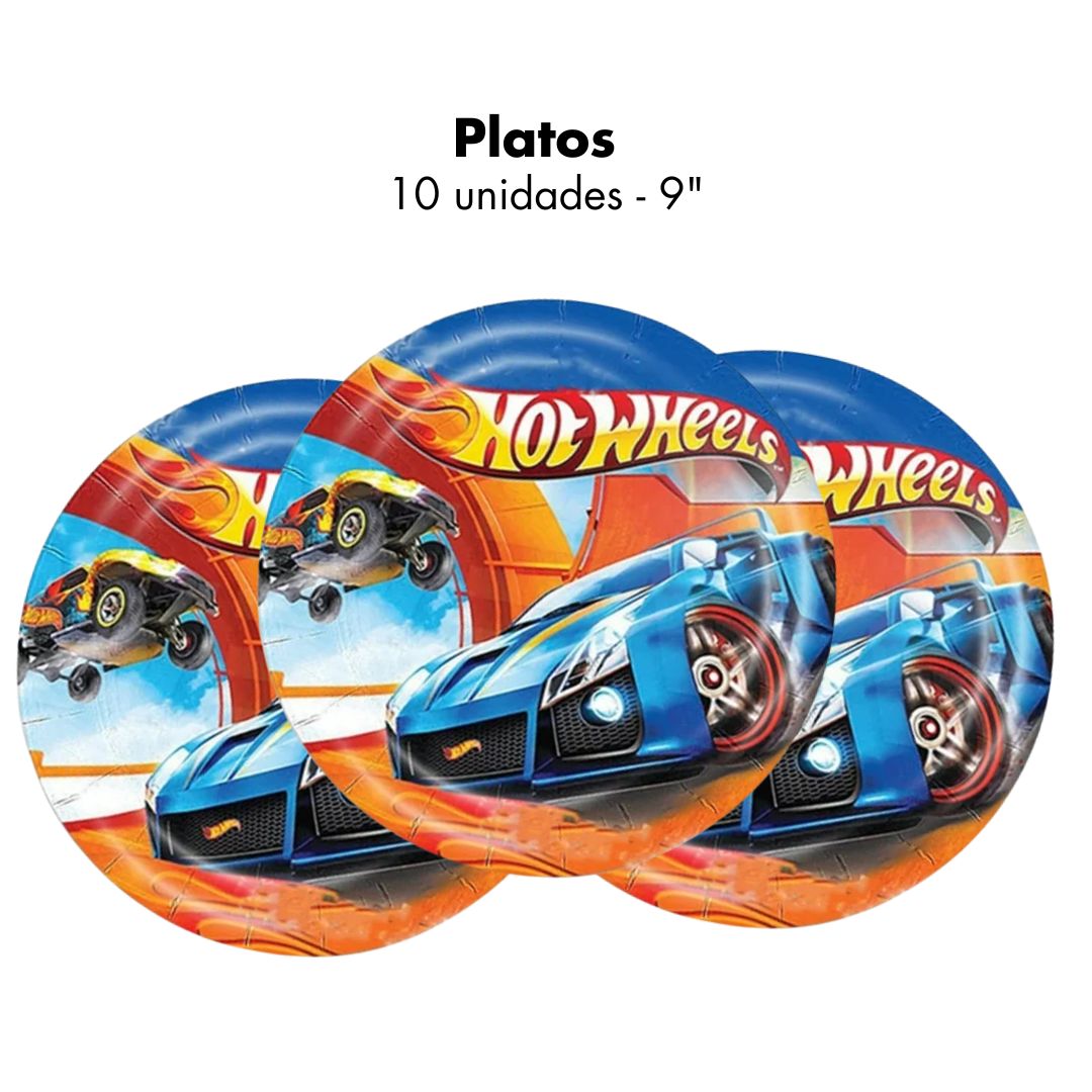 Platos Hot Wheels 9" (x10u)