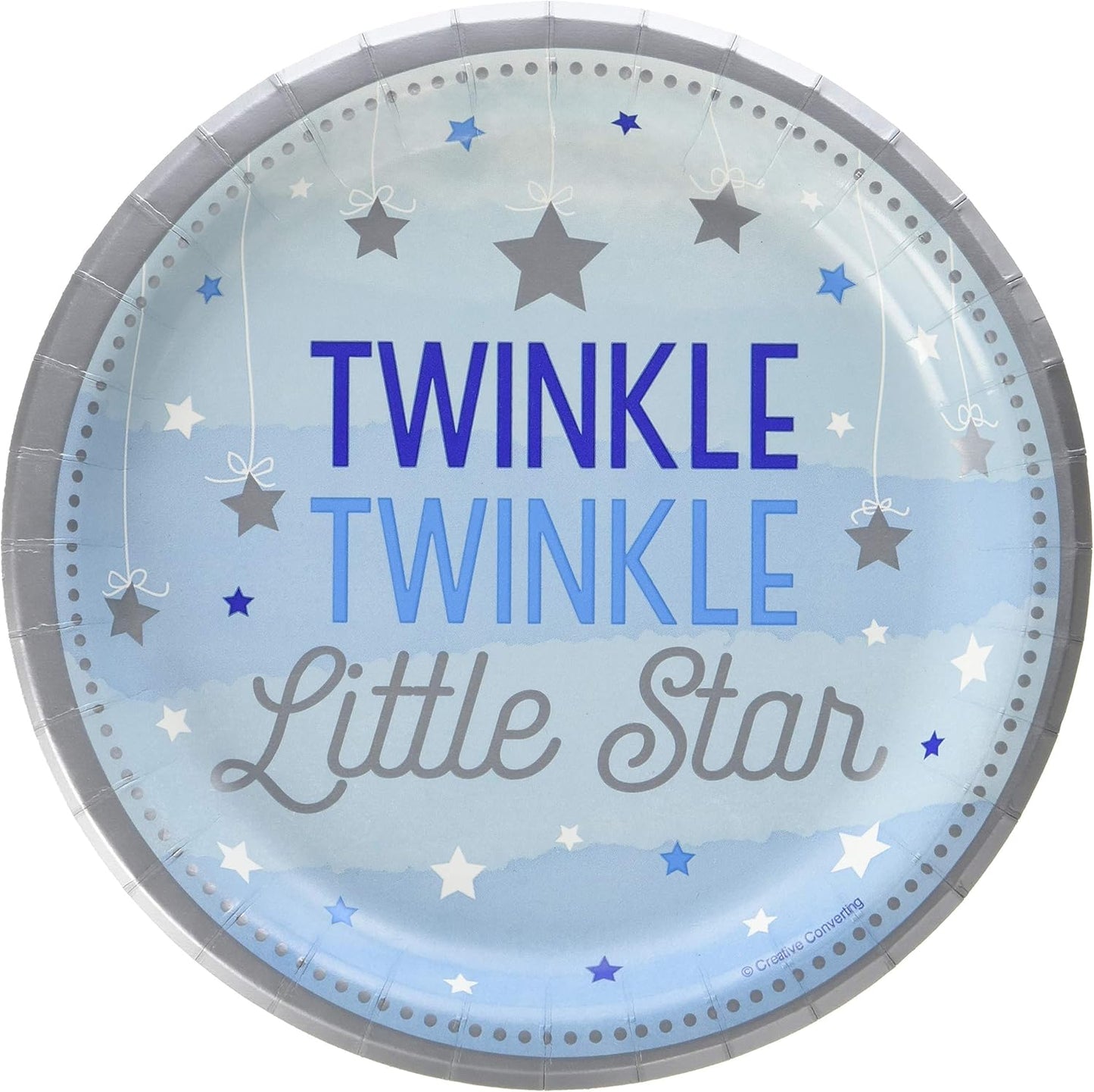 Twinkle Twinkle Little Star Blue Plates 7" (x8u)
