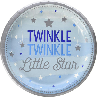 Twinkle Twinkle Little Star Blue Plates 7" (x8u)