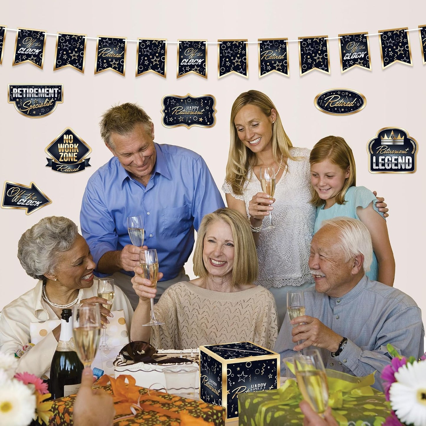 Happy Retirement Cutouts (x6u)