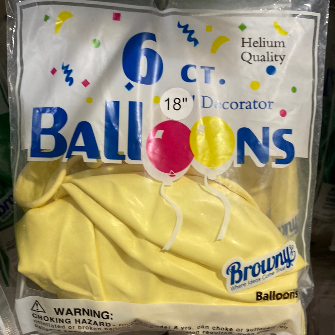 Globo Latex 18" Macaron Yellow (6u)