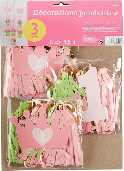 Decoraciones Colgantes One Pink (x3u)