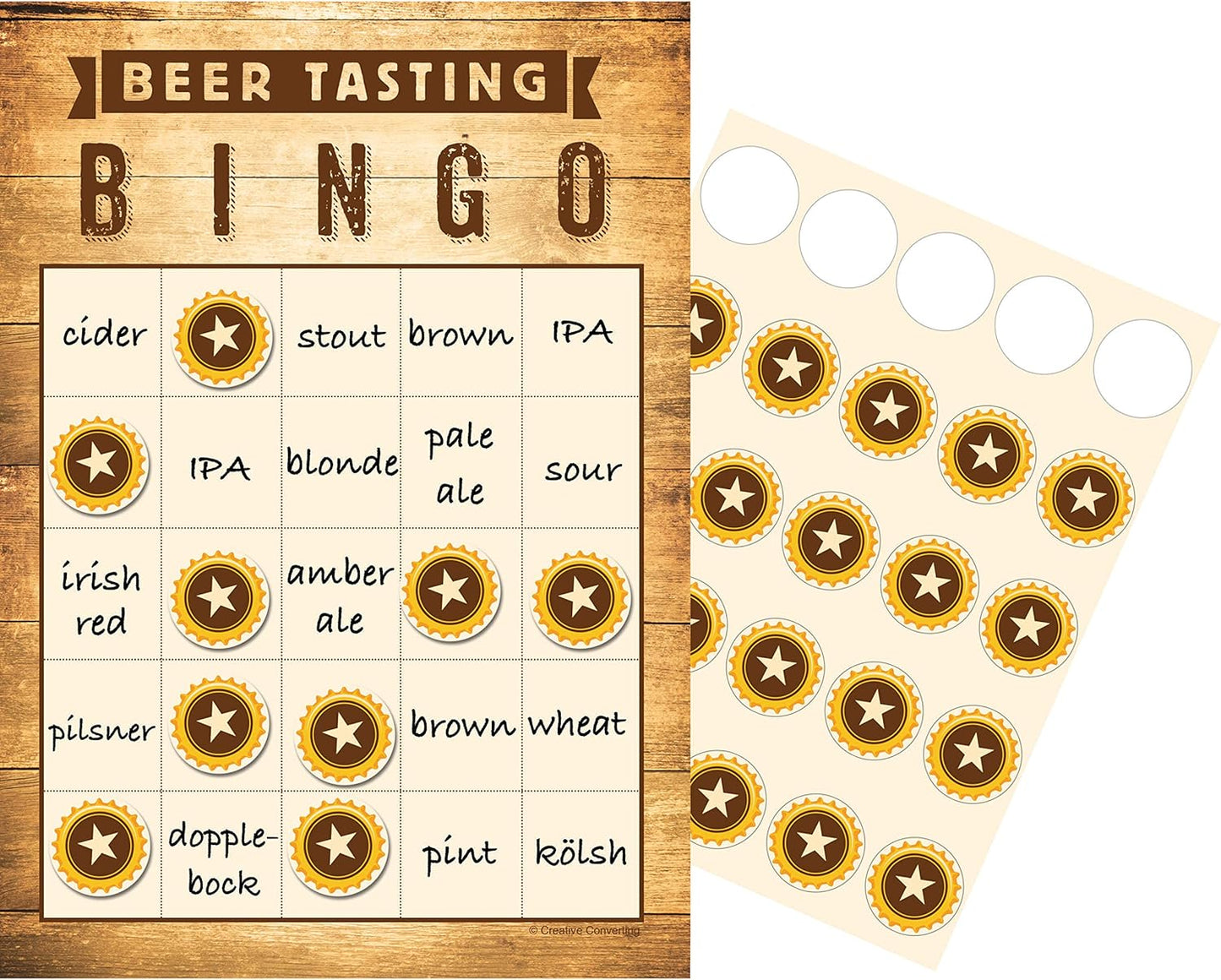 Beers & Cheers Bingo Game