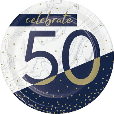 Platos 50 Navy and Gold 7" (x8u)