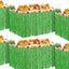 Falda de Mesa Hawaiana 108"x29" (Color Natural y Verde)