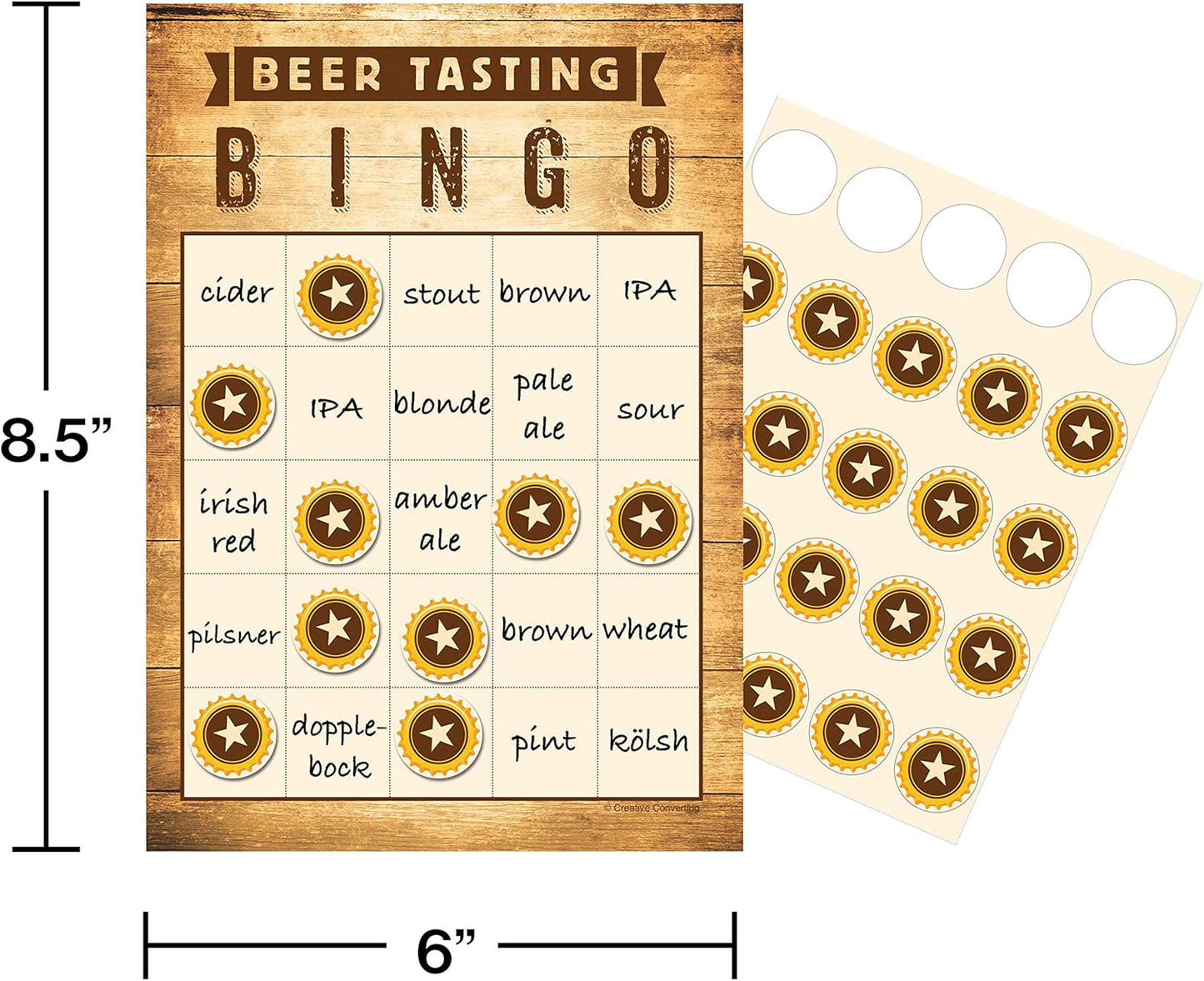 Beers & Cheers Bingo Game