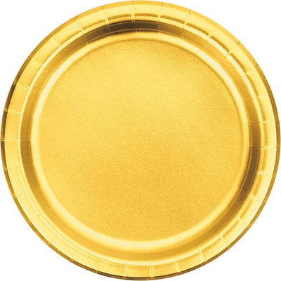 Platos 7" FOIL GOLD 8CT
