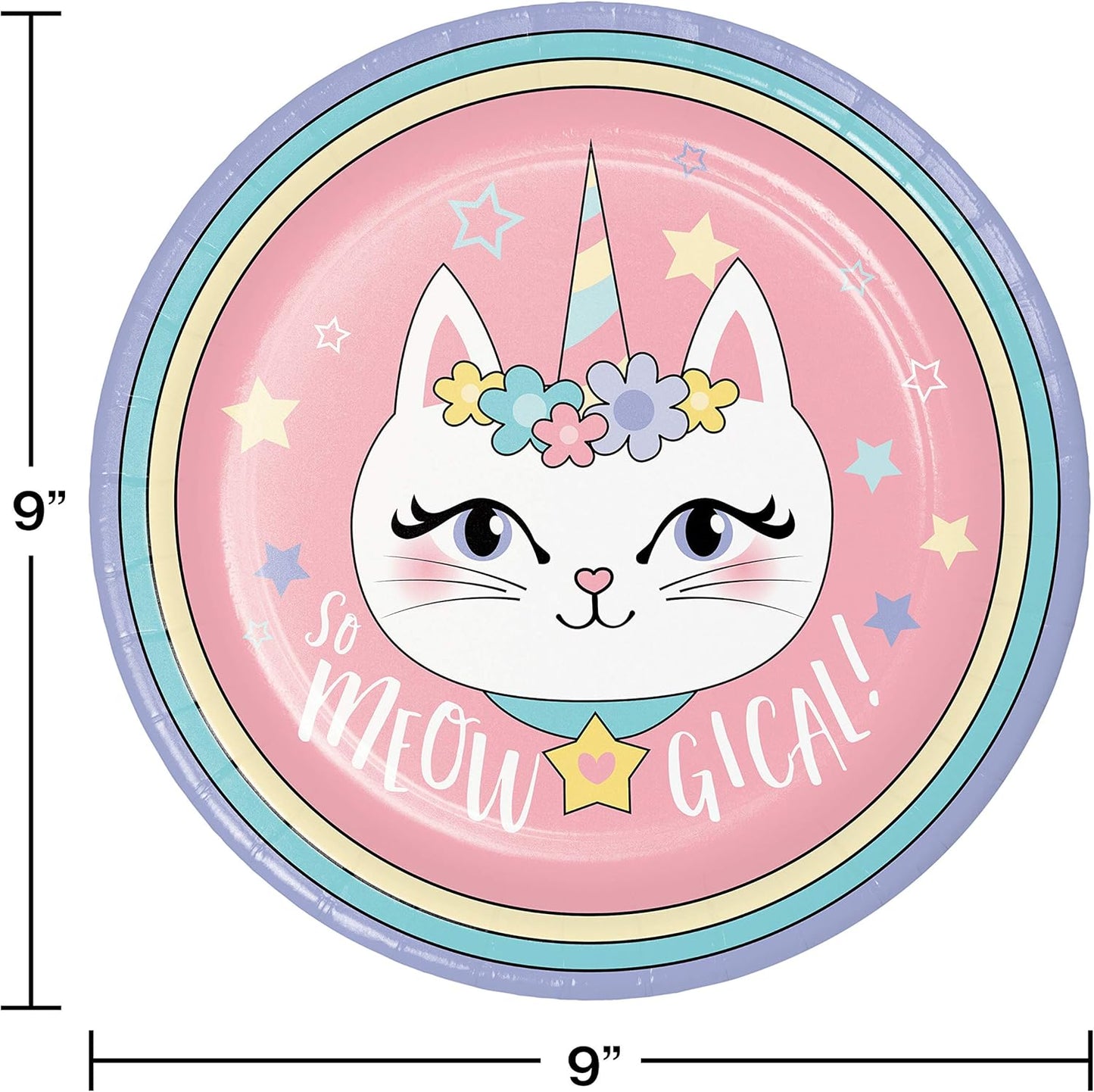 Sassy Caticorn Platos 9" (x8u)