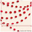 Round Glitter String Decorations Red (x6u)