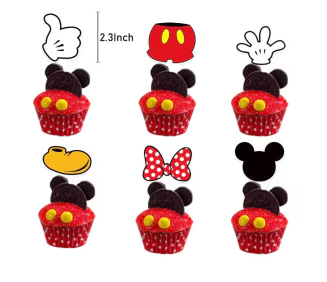 Cupcake Topper Mickey Clasico (x24)